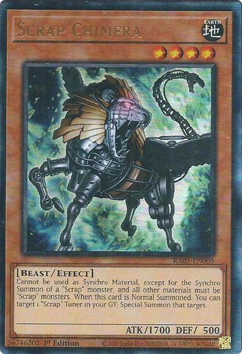Image for Scrap Chimera (Ultimate Rare) (RA05-EN005) [Rarity Collection 5] - YuGiOh