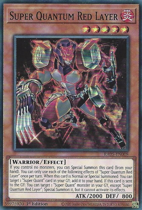 Image for Super Quantum Red Layer (RA05-EN008) [Rarity Collection 5] - YuGiOh
