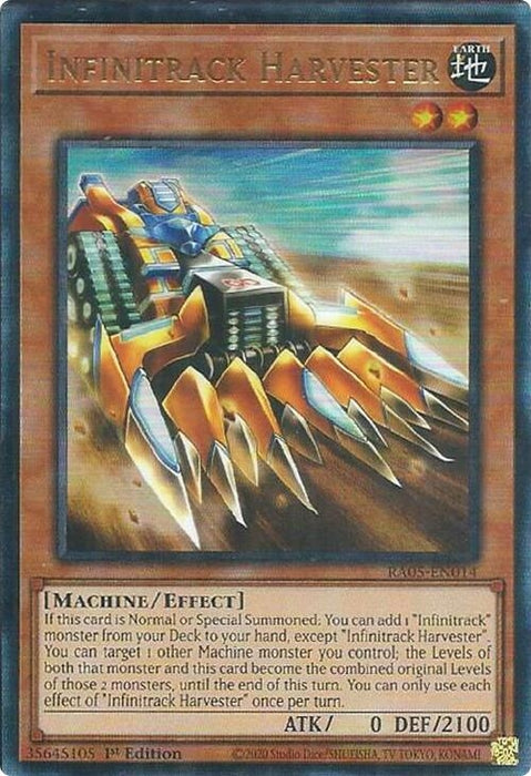 Image for Infinitrack Harvester (Ultimate Rare) (RA05-EN014) [Rarity Collection 5] - YuGiOh