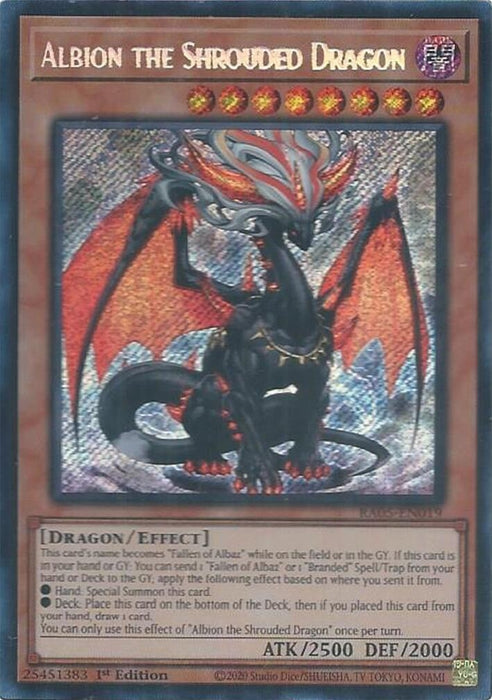 Image for Albion the Shrouded Dragon (Secret Rare) (RA05-EN019) [Rarity Collection 5] - YuGiOh