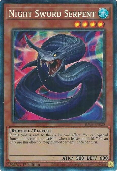 Image for Night Sword Serpent (Collector's Rare) (RA05-EN020) [Rarity Collection 5] - YuGiOh