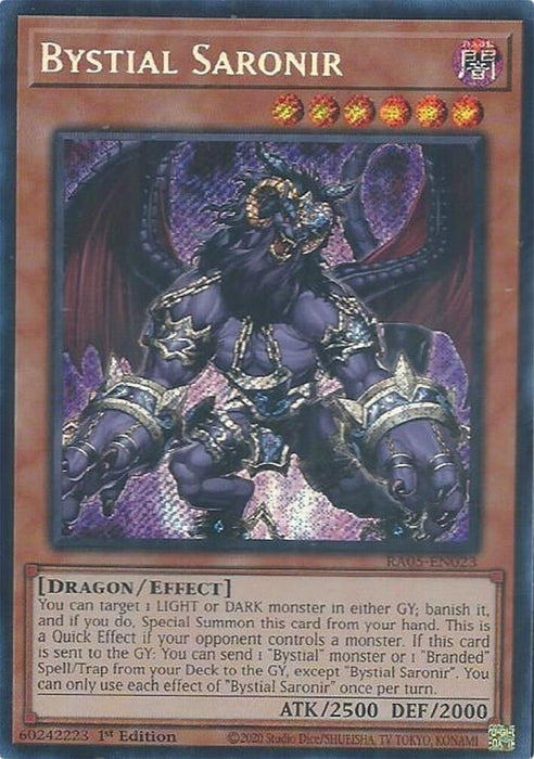 Image for Bystial Saronir (Secret Rare) (RA05-EN023) [Rarity Collection 5] - YuGiOh