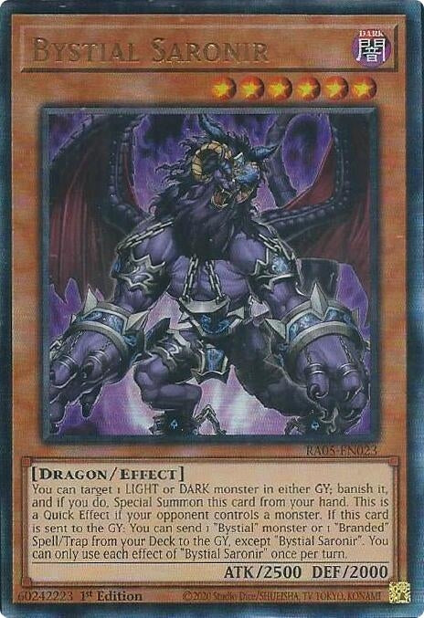 Image for Bystial Saronir (Ultimate Rare) (RA05-EN023) [Rarity Collection 5] - YuGiOh