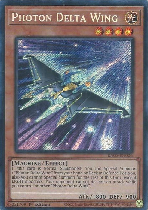 Image for Photon Delta Wing (Secret Rare) (RA05-EN026) [Rarity Collection 5] - YuGiOh