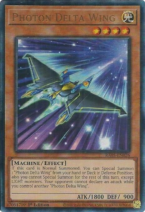 Image for Photon Delta Wing (Ultimate Rare) (RA05-EN026) [Rarity Collection 5] - YuGiOh