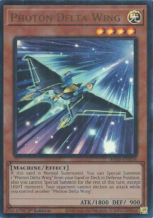 Image for Photon Delta Wing (Ultra Rare) (RA05-EN026) [Rarity Collection 5] - YuGiOh