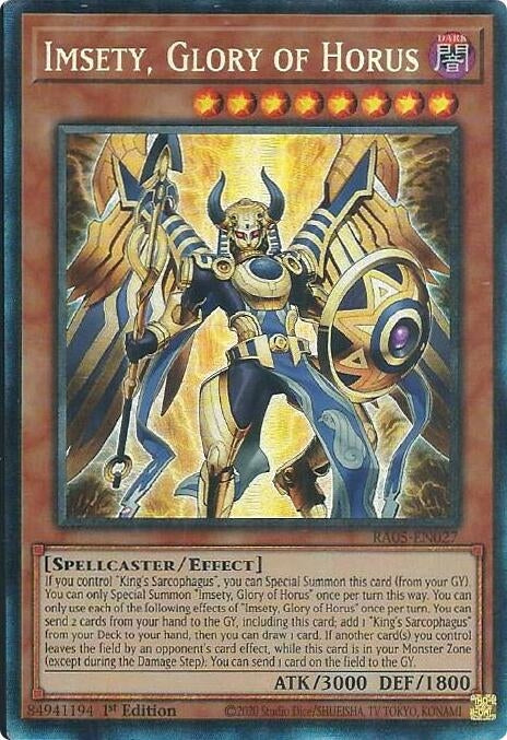 Image for Imsety, Glory of Horus (Collector's Rare) (RA05-EN027) [Rarity Collection 5] - YuGiOh