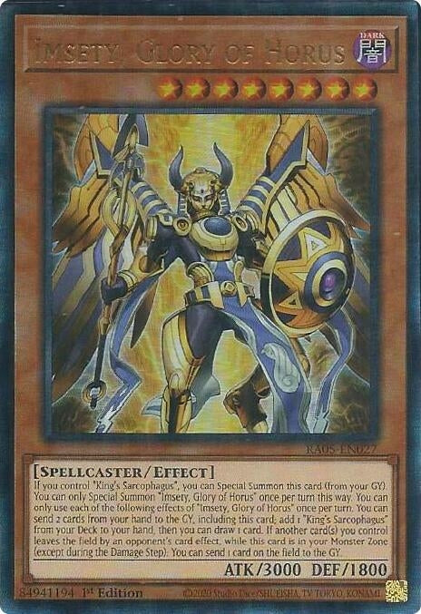 Image for Imsety, Glory of Horus (Ultimate Rare) (RA05-EN027) [Rarity Collection 5] - YuGiOh
