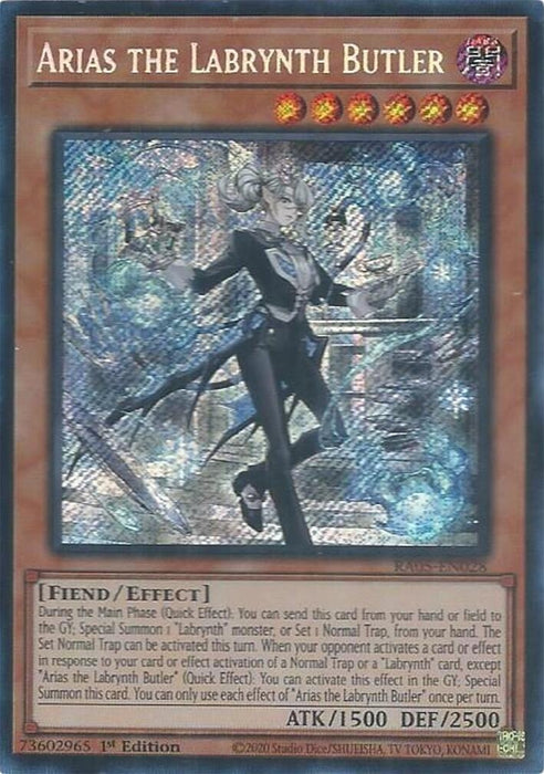 Image for Arias the Labrynth Butler (Secret Rare) (RA05-EN028) [Rarity Collection 5] - YuGiOh