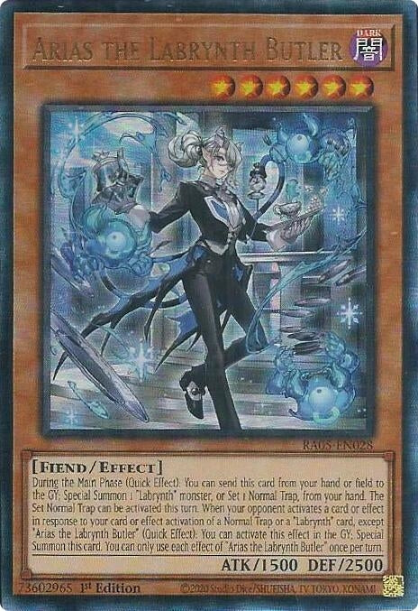 Image for Arias the Labrynth Butler (Ultimate Rare) (RA05-EN028) [Rarity Collection 5] - YuGiOh