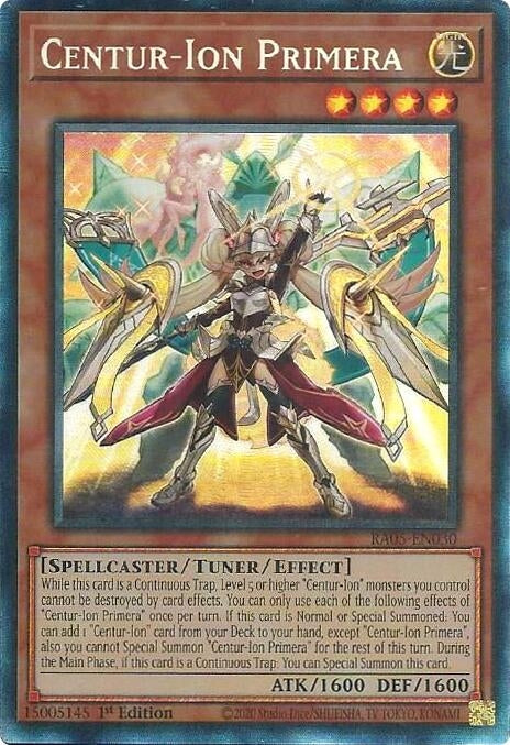 Image for Centur-Ion Primera (Collector's Rare) (RA05-EN030) [Rarity Collection 5] - YuGiOh