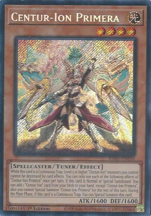 Image for Centur-Ion Primera (Secret Rare) (RA05-EN030) [Rarity Collection 5] - YuGiOh