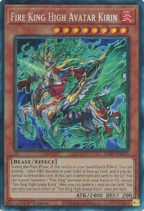 Image for Fire King High Avatar Kirin (Collector's Rare) (RA05-EN032) [Rarity Collection 5] - YuGiOh