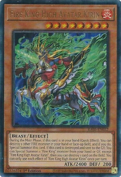 Image for Fire King High Avatar Kirin (Ultimate Rare) (RA05-EN032) [Rarity Collection 5] - YuGiOh