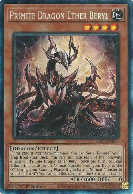 Image for Primite Dragon Ether Beryl (Collector's Rare) (RA05-EN033) [Rarity Collection 5] - YuGiOh