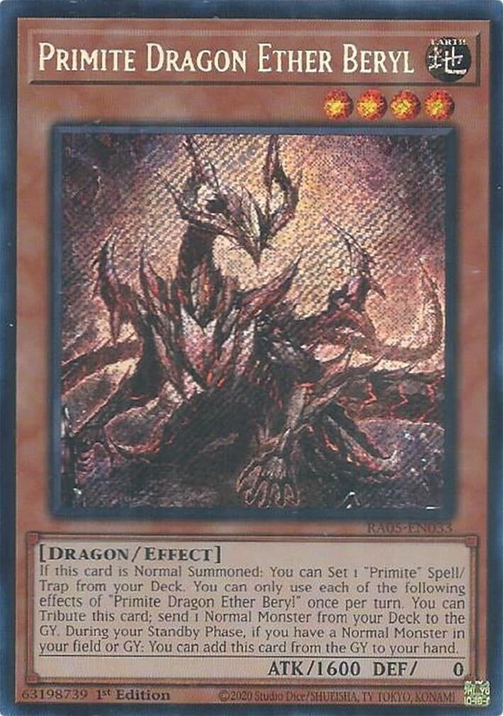 Image for Primite Dragon Ether Beryl (Secret Rare) (RA05-EN033) [Rarity Collection 5] - YuGiOh