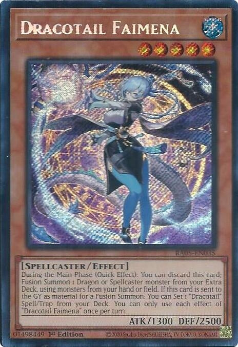 Image for Dracotail Faimena (Secret Rare) (RA05-EN035) [Rarity Collection 5] - YuGiOh