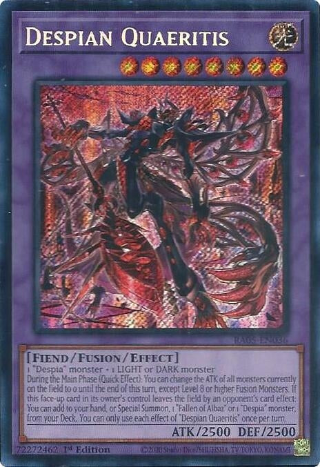 Image for Despian Quaeritis (Secret Rare) (RA05-EN036) [Rarity Collection 5] - YuGiOh