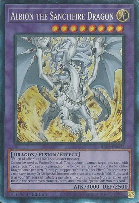 Image for Albion the Sanctifire Dragon (Collector's Rare) (RA05-EN037) [Rarity Collection 5] - YuGiOh