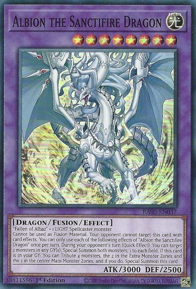 Image for Albion the Sanctifire Dragon (RA05-EN037) [Rarity Collection 5] - YuGiOh