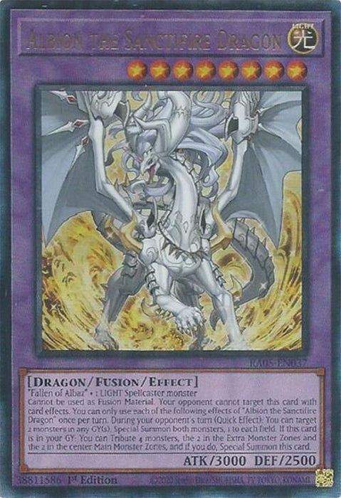 Image for Albion the Sanctifire Dragon (Ultimate Rare) (RA05-EN037) [Rarity Collection 5] - YuGiOh