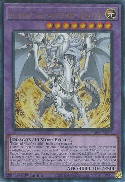 Image for Albion the Sanctifire Dragon (Ultimate Rare) (RA05-EN037) [Rarity Collection 5] - YuGiOh