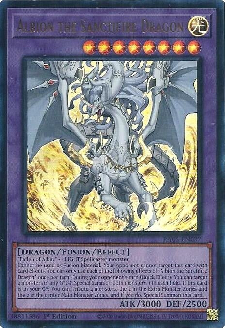 Image for Albion the Sanctifire Dragon (Ultra Rare) (RA05-EN037) [Rarity Collection 5] - YuGiOh