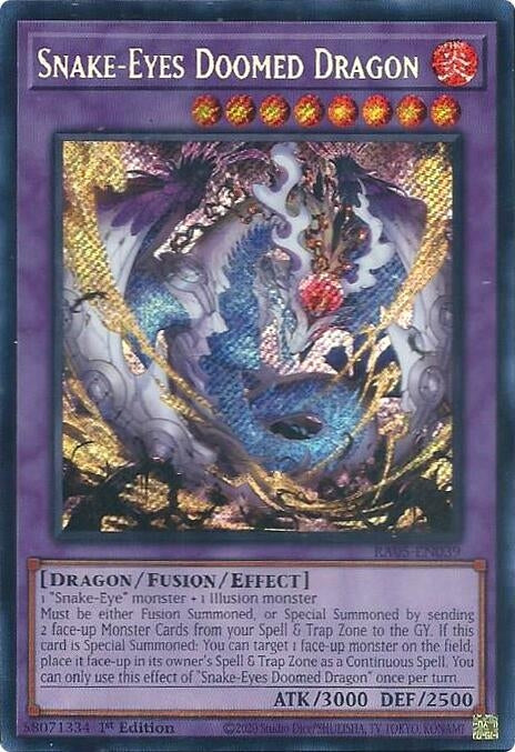 Image for Snake-Eyes Doomed Dragon (Secret Rare) (RA05-EN039) [Rarity Collection 5] - YuGiOh