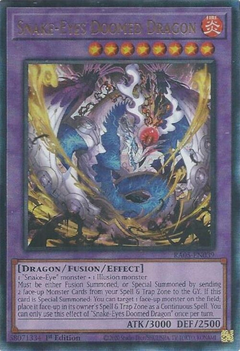 Image for Snake-Eyes Doomed Dragon (Ultimate Rare) (RA05-EN039) [Rarity Collection 5] - YuGiOh