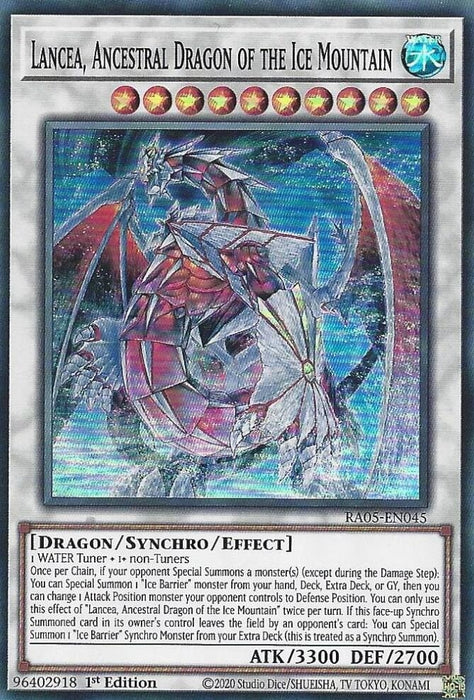 Image for Lancea, Ancestral Dragon of the Ice Mountain (RA05-EN045) [Rarity Collection 5] - YuGiOh