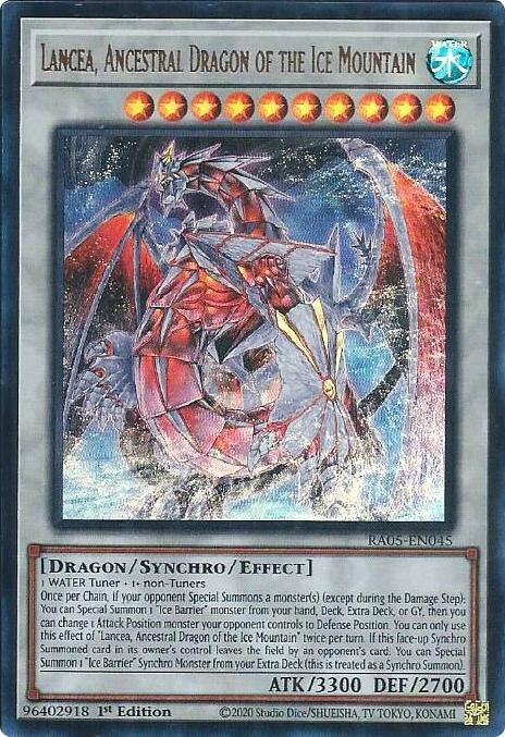 Image for Lancea, Ancestral Dragon of the Ice Mountain (Ultra Rare) (RA05-EN045) [Rarity Collection 5] - YuGiOh