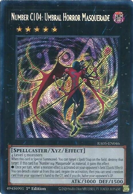 Image for Number C104: Umbral Horror Masquerade (Secret Rare) (RA05-EN046) [Rarity Collection 5] - YuGiOh