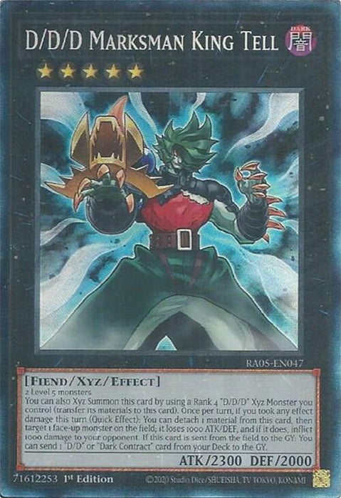 Image for D/D/D Marksman King Tell (Collector's Rare) (RA05-EN047) [Rarity Collection 5] - YuGiOh