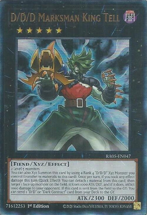 Image for D/D/D Marksman King Tell (Ultimate Rare) (RA05-EN047) [Rarity Collection 5] - YuGiOh