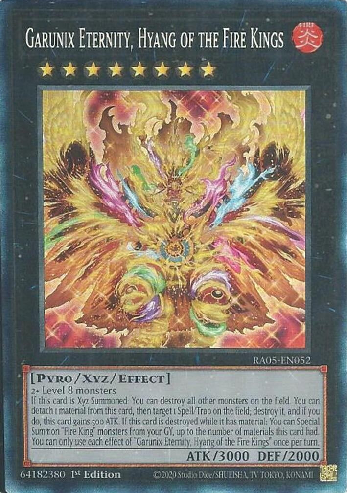 Image for Garunix Eternity, Hyang of the Fire Kings (Collector's Rare) (RA05-EN052) [Rarity Collection 5] - YuGiOh