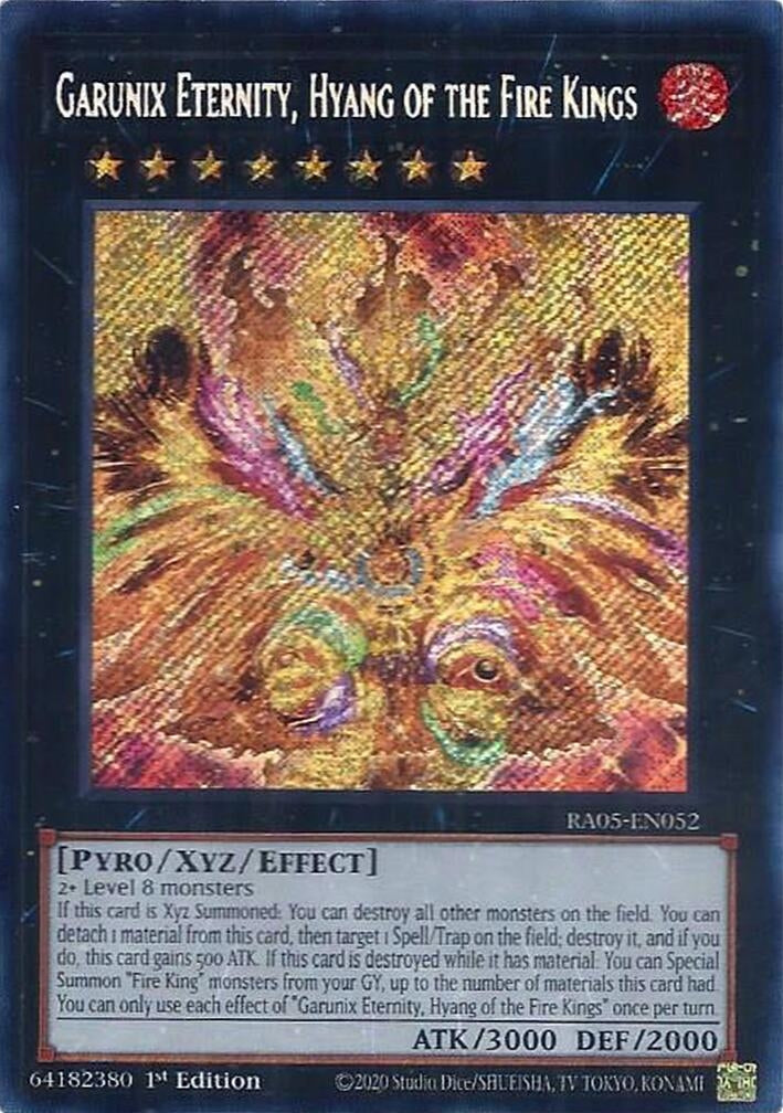 Image for Garunix Eternity, Hyang of the Fire Kings (Secret Rare) (RA05-EN052) [Rarity Collection 5] - YuGiOh