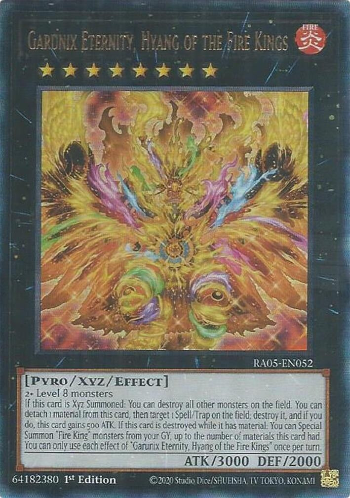 Image for Garunix Eternity, Hyang of the Fire Kings (Ultimate Rare) (RA05-EN052) [Rarity Collection 5] - YuGiOh