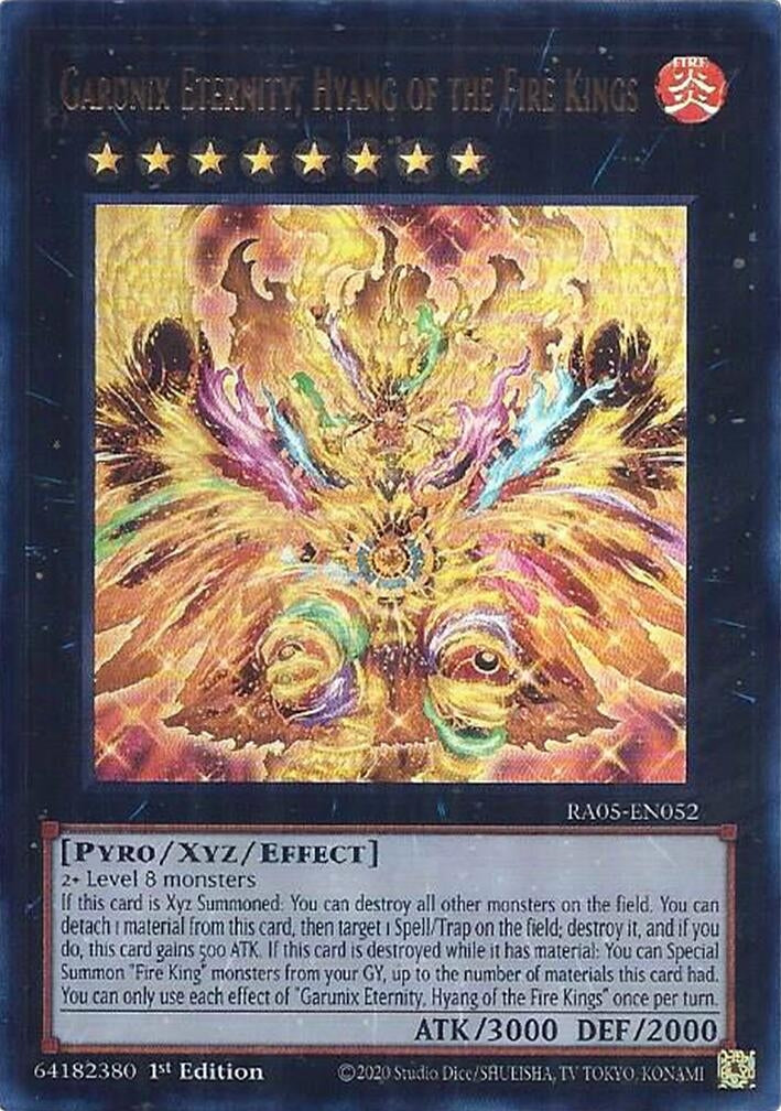 Image for Garunix Eternity, Hyang of the Fire Kings (Ultra Rare) (RA05-EN052) [Rarity Collection 5] - YuGiOh