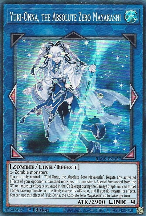 Image for Yuki-Onna, the Absolute Zero Mayakashi (RA05-EN057) [Rarity Collection 5] - YuGiOh