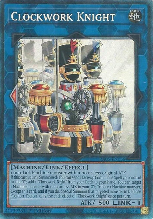 Image for Clockwork Knight (Collector's Rare) (RA05-EN058) [Rarity Collection 5] - YuGiOh