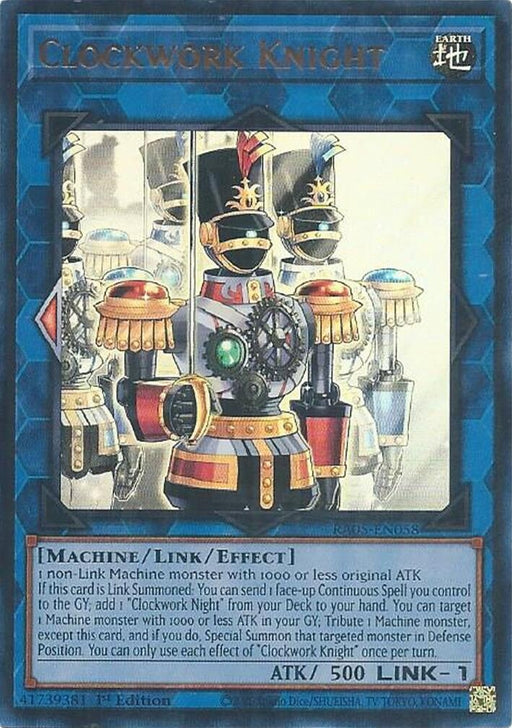 Image for Clockwork Knight (Ultra Rare) (RA05-EN058) [Rarity Collection 5] - YuGiOh