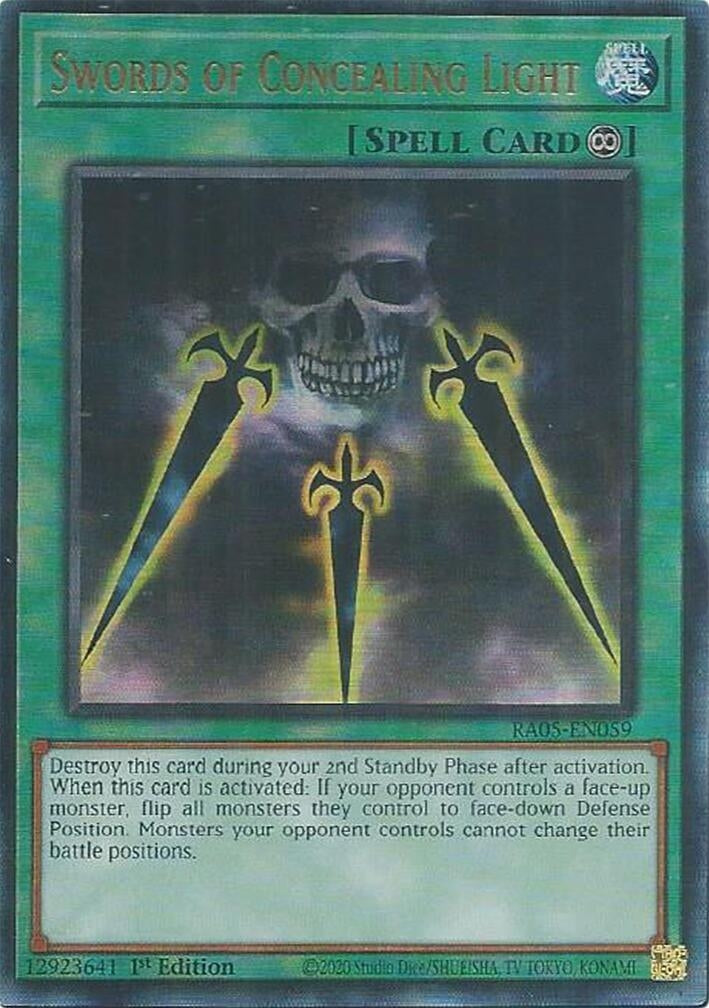 Image for Swords of Concealing Light (Ultimate Rare) (RA05-EN059) [Rarity Collection 5] - YuGiOh