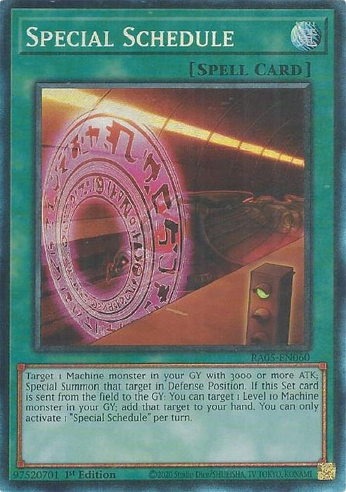 Image for Special Schedule (Collector's Rare) (RA05-EN060) [Rarity Collection 5] - YuGiOh