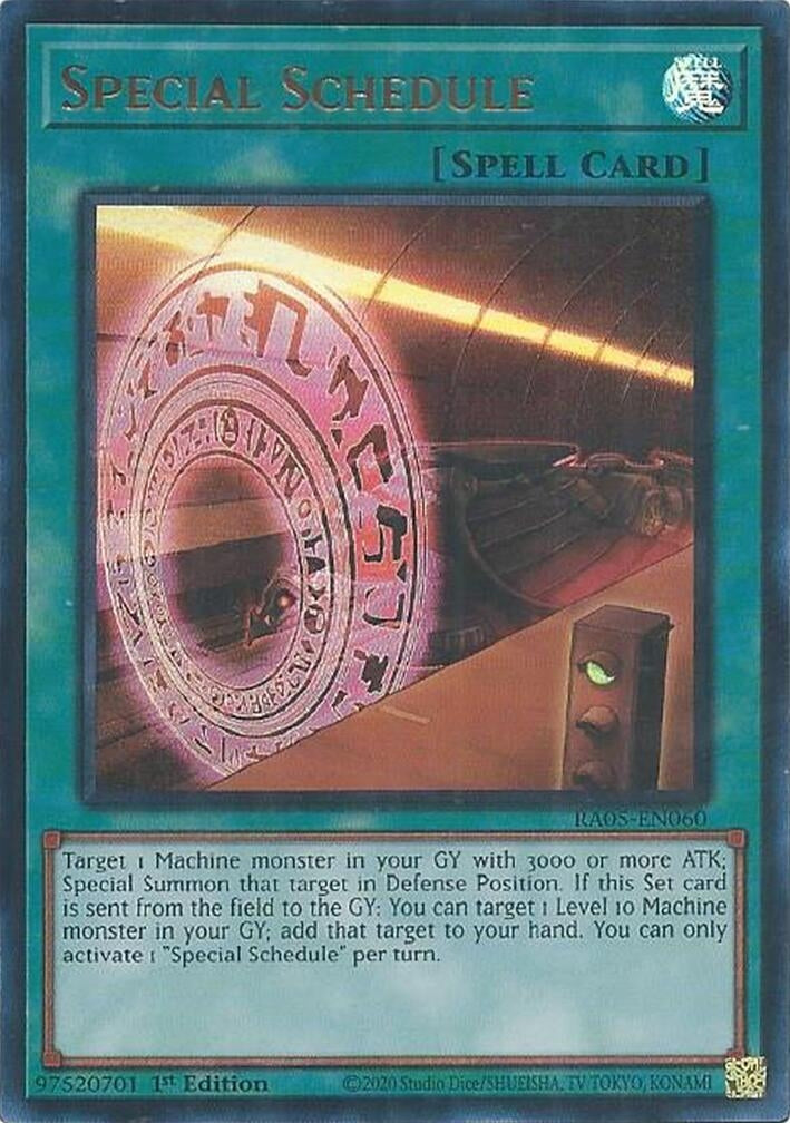 Image for Special Schedule (Ultra Rare) (RA05-EN060) [Rarity Collection 5] - YuGiOh