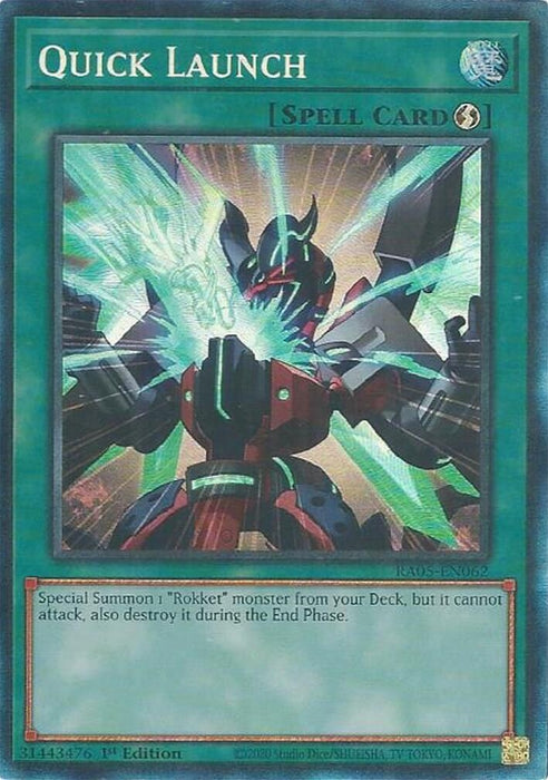 Image for Quick Launch (Collector's Rare) (RA05-EN062) [Rarity Collection 5] - YuGiOh