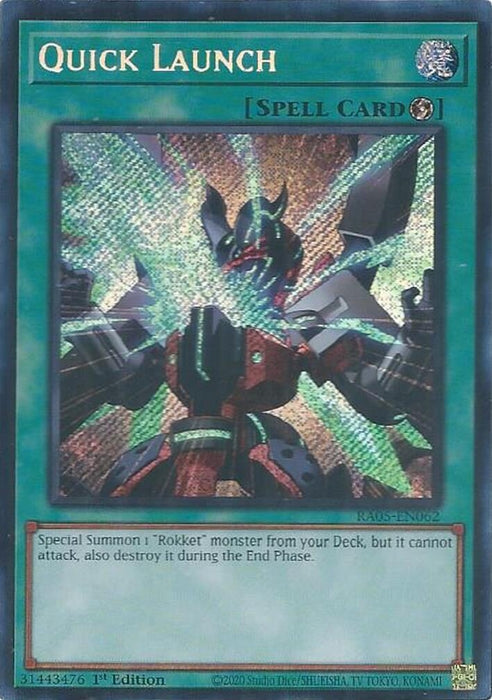 Image for Quick Launch (Secret Rare) (RA05-EN062) [Rarity Collection 5] - YuGiOh