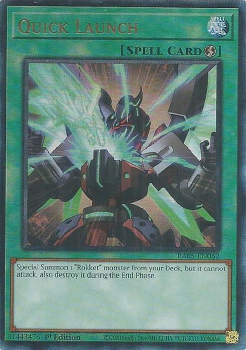 Image for Quick Launch (Ultimate Rare) (RA05-EN062) [Rarity Collection 5] - YuGiOh