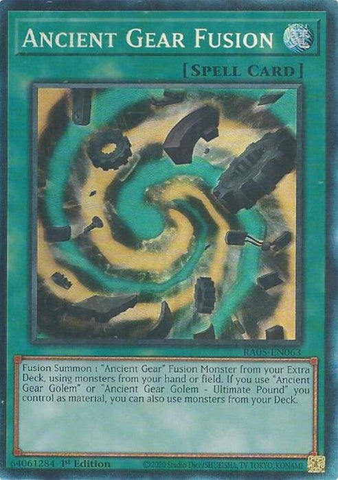 Image for Ancient Gear Fusion (Collector's Rare) (RA05-EN063) [Rarity Collection 5] - YuGiOh