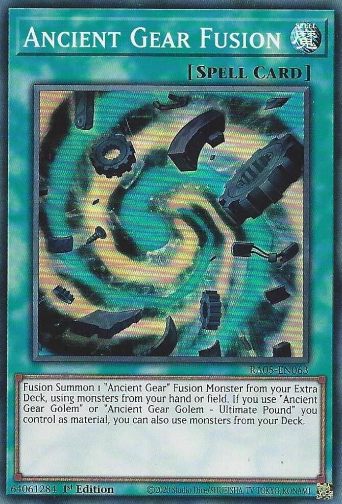 Image for Ancient Gear Fusion (RA05-EN063) [Rarity Collection 5] - YuGiOh