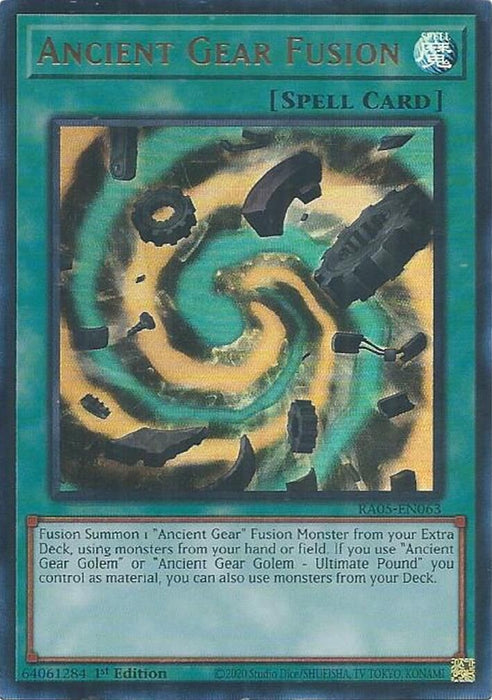 Image for Ancient Gear Fusion (Ultra Rare) (RA05-EN063) [Rarity Collection 5] - YuGiOh